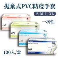 在飛比找momo購物網優惠-【御廚靈】PVC一次性防疫手套(100入/盒)