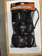 6 Piece Youth Mongoose Gel Knee Elbow Wrist Pad Set BMX Skateboard NEW