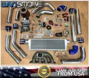 Lancer Evo 8/DSM Eclipse 1G 2G 4G63 T3T4 .63 Turbo Kit Manifold Intercooler BLUE (for: Mitsubishi)