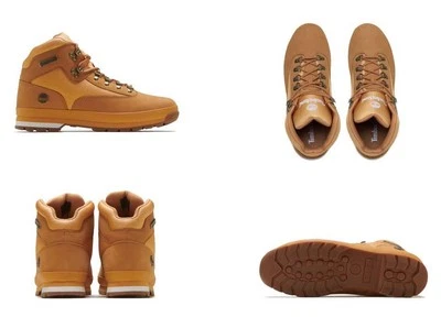 Size 10 Men's Timberland Euro Hiker L/F Mid Hiker Wheat Nubuck (TB091566 231)