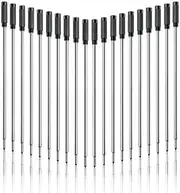 Pack of 20 Pen Point Refill Ballpoint Black Blue Ink 1mm Medium Tips Compatible with Parker Ballpoint Pens (Black)