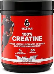 Six Star Pro Nutrition 100% Creatine Powder - 5G Ultra Pure Creatine - 60 Servings - Unflavored