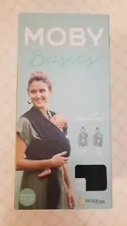 new Moby Basics soft & breathable wrap (birth - 33 lbs) 1 size fits most