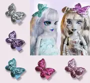 Doll Hair Clip Glitter Butterfly Hair Clip Blythe Pullip Rainbow High BJD Doll