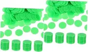 TOBBOMEY 200 Pcs Chips Bingo Balls Tokens Transparent Bingo Blank Cards with Chip Mini Tip Bingo Markers Counting Counters Markers Bingo Bag Money Counting Machine Game Abs