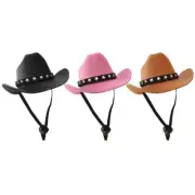 Pet Hat Costume Cowboy Hat Props Headwear Star Charm Kitten Sun Hat