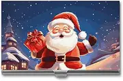 [LKHDS] Slim Aluminum Alloy Business Card Holder Christmas Santa Claus Pocket Business Card Case Portable Business Card Wallet Business Card Holders Handheld Card Box for Women Men, style, One size