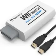 Wii to HDMI Converter 1080P for Full HD Device, Wii HDMI Adapter with 3,5mm A...