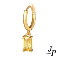 在飛比找momo購物網優惠-【Jpqueen】幾何彩鑽銅鍍垂墜耳環耳扣(6色單隻可選)