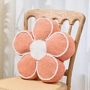 Sioloc Flower Pillow Flower Throw Pillow Flower Floor Cushion Cute Seat Cushion Aesthetic Floor Cushion Decorative Throw Pillow for Bed,Couch(Orange,19.7")