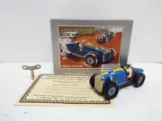 SCHYLLING SPEEDWAY RACER CAR WITH DRIVER CLOCKWORK TINPLATE MINT BOXED (AM110)