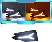 Compatible With Jade 2017-2020 LED Daytime Running Light Fog Light Assembly White Color(White yellow blue)