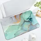 Bath Mat Rug Super Absorbent Quick Dry Thin Bathroom Rugs Fit Under Door Non ...