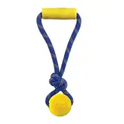 KONG Jaxx Brights Tug Ball Durable Rope Toy for Tugging Fetching and Chewing