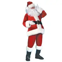 在飛比找蝦皮購物優惠-在台現貨聖誕老公公服裝金絲絨男聖誕服聖誕節cosplay服裝