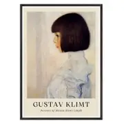 Galrie Gustav Klimt's Timeless Portrait of Helene Klimt - Art Nouveau Masterpiece Print, Black Frame, A1 60 x 84cm (23 x 33inch)