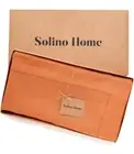 Solino Home Pumpkin Linen Tablecloth 108"L x 60"W Inch–100% Pure Linen Hemstitch