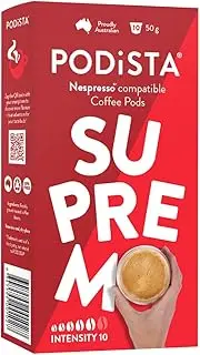 Nespresso Compatible Supremo Coffee Pod Intensity 10/10 Australian Roasted & Packed - 60 Pods (6x10 Pods Pack)