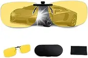 AHT Night Vision Glasses Clip-onAnti Glare from Headlights of VehiclesFoggy Days Rainy Days for Driving SafetySuper Light Man and Woman