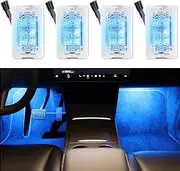 Interior LED Light for Tesla,RCBDCYGJ 4pcs Ultra-Bright Interior Lights Compatible with Tesla Model 3/Y/S/X Interior LED Lights Bulbs Kit, Fit Trunk,Frunk,Door Puddle,Foot-Well,Tesla Accessories