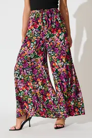 Lucia Pant in multicolor Black Multi Floral 8