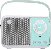 Jectse Cute Portable Speaker, USB Rechargeable, Up to 6H Playtime, Vintage Design, Bluetooth 5.1, White Green