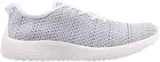 [Aerosport] Women's Impress Memory Foam Knit Mesh Running Shoes, White/Grey, Size 5