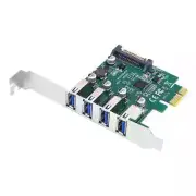 PCI-E To 4port USB3.0 HUB Adapter Expansion Card with Low Profile Bracket 5Gbps