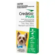 Credelio Plus Dog Xsmall 1.4-2.8kg Yellow 1 Pack Flea Tick Worm Chewable Tablet