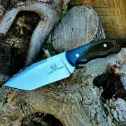 HUNTING/TANTO/CAMPING HANDMADE BY FORGED HUNTER WITH MICARTA HANDLE