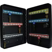 BARSKA Solid Steel 48 Keys Adjustable Key Lock Box Combo Freestanding Black