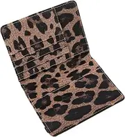 [NOLITOY] RFID Protected Leopard Print Passport Holder Stylish PU Travel Wallet Document Organizer for Men Women Lightweight Design for Easy Carrying Accessory