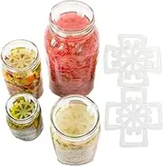 ViscoDisc Canning Buddies- Wide Mouth Mason Jar Canning Inserts 12pk- Helps Keep Your Pickled Fruits and Veggies Submerged Under the Brine!