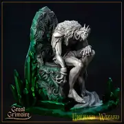 Emerald Wizard | Great Grimoire | RPG D&D Wargaming 3D Printed Mini