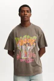 [Cotton On Men] Cotton On Men - Biggie Box Fit T-Shirt - Lcn mt washed chocolate / biggie smalls - bro 2XL LCN MT WASHED CHOCOLATE / BIGGIE SMALLS - BRO