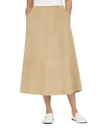 Lafayette 148 New York Pull On Midi Suede Skirt