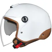 Y.10 Sunny White Brown Jet Helmet