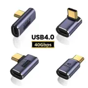 100W USB4.0 40Gbps 90 Degree USB Type C Male to USB-C Female Adapter Extender