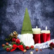 Gnome Bottle Topper Christmas Tree Topper Green White Beard Dwarf Table Decor