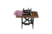 Dollhouse Miniature Vintage Sewing Machine Model Scene Decor Ornaments Toy