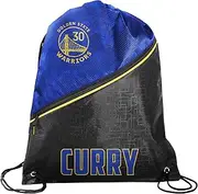 FOCO Golden State Warriors Official NBA High End Diagonal Zipper Drawstring Backpack Gym Bag - Stephen Curry #30