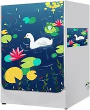 Machine Washer and Dryer Cover, Double-Sided Silver-Coated Oxford Cloth, Waterproof Dustproof Sun-Proof, Fit for Most 5-10KG (Color : I, Size : 60*(51-57)*85cm)