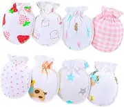 [LIFKOME] 8pcs Gloves Newborn Scratch Mittens Toddler Stretch Mitts Kids Mittens Infant Mittens Winter Safety Newborn Mittens Bee Keychain Newborn Glove Supplies Baby Cotton No Scratches