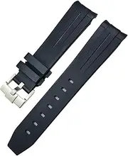 [KAVJU] 20mm Silicone Rubber Watchband For Omega Rolex Submariner GMT Seamaster Speedmaster Moon Watch Colorful Waterproof Strap