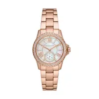 在飛比找PChome24h購物優惠-Michael Kors 巴黎風情時尚腕錶-玫瑰金X白