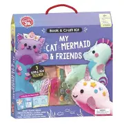 Multicolor Art Craft Kit Learn to Sew Mermaid Sea Creatures with Felt Projects