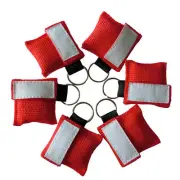 500pcs First Aid CPR Mask CPR AED For Training Keychain Red Elysaid CPR