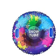 Snow Tubes Sleds, Colorful Snow Tubes, Sledding with Handles, Anti-Tip-Over Design Sled Toys, Anti-Tip-Over Colorful Design, 33.46x33.46 Inches for Winter Outdoor Sports and Fun