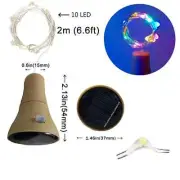 Solar Powered LED Bottle Stopper String Lights for Outdoor Decor
