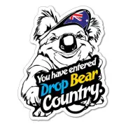 You Entered Drop Bear Country Koala Sticker Aussie Car Flag 4x4 Funny Ute #53...